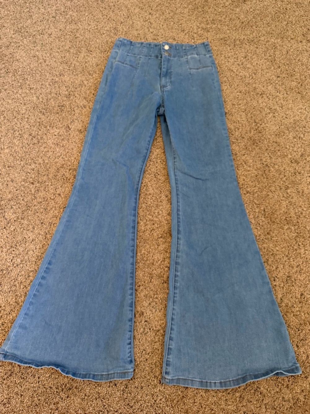 Altar'd State Medium Blue High-Rise Flare Jeans